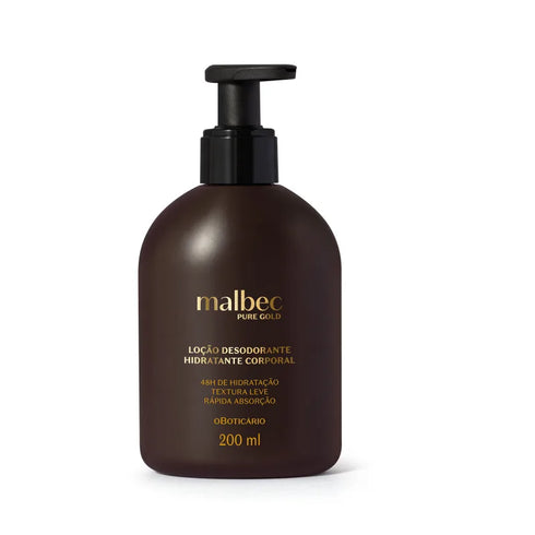 O Boticário Malbec Pure Gold Body Moisturising Deodorant Lotion 200ml